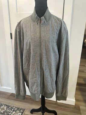 Banana Republic Men’s Light Green Full-Zip Bomber Jacket Size XL